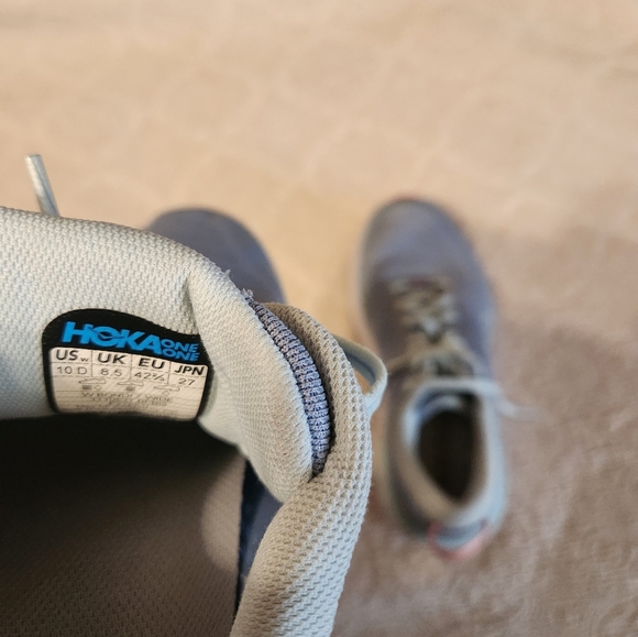 Hoka Light Blue Athletic Shoes with Breathable Mesh and Cushioned Sole - Picture 5 of 5